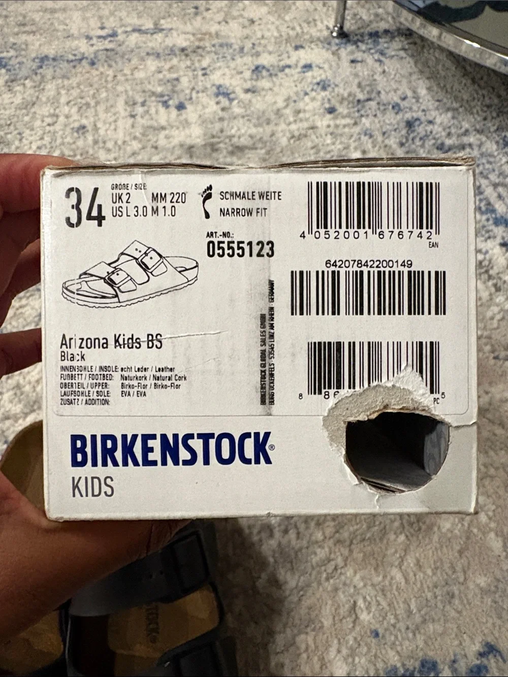Birkenstock Men’s Black Slip-On Sandals with Cork Footbed